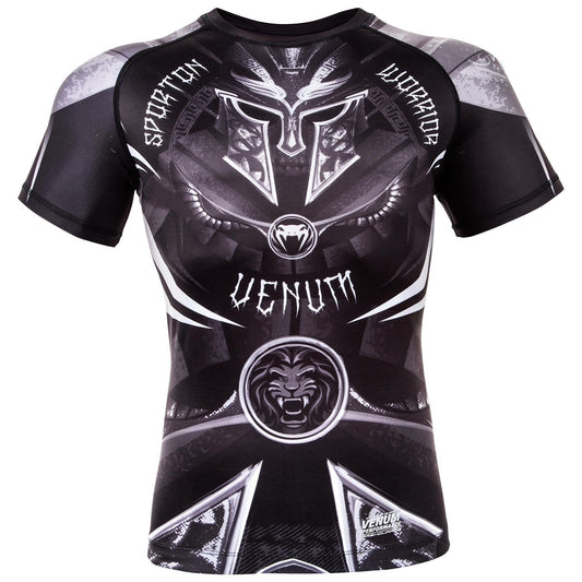 Venum mens Full Coverage Venum Gladiator 3 0 Short Sleeve Rashguard Black White S, Black/White, Small