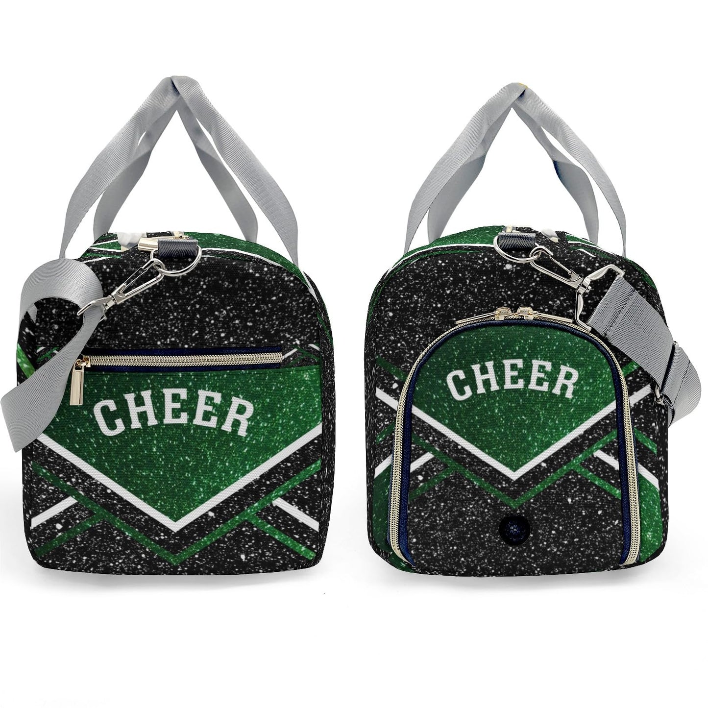 Ronxzas Cheer Cheerleader Sports Duffel Bag Travel Duffle Gym Bags Weekender Bag with Shoe Compartments (Dark Green)