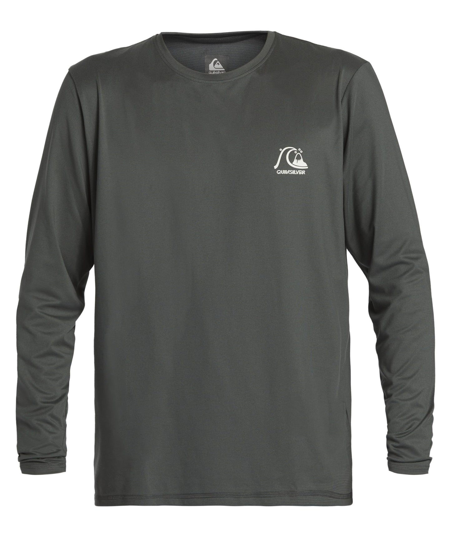 Quiksilver Men's Standard Heritage Heather Long Sleeve Rashguard Surf Tee, Iron GATE 233