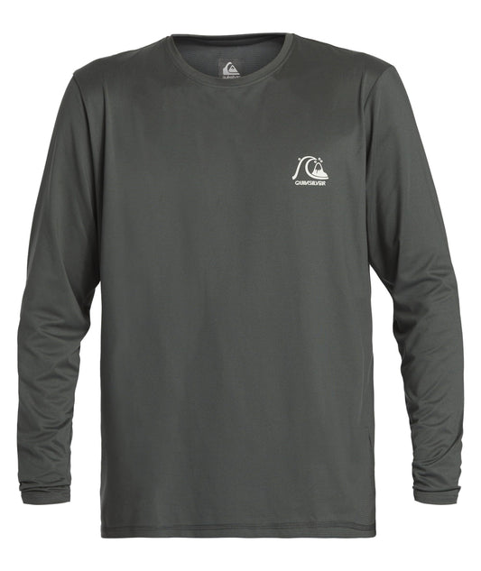 Quiksilver Men's Standard Heritage Heather Long Sleeve Rashguard Surf Tee, Iron GATE 233