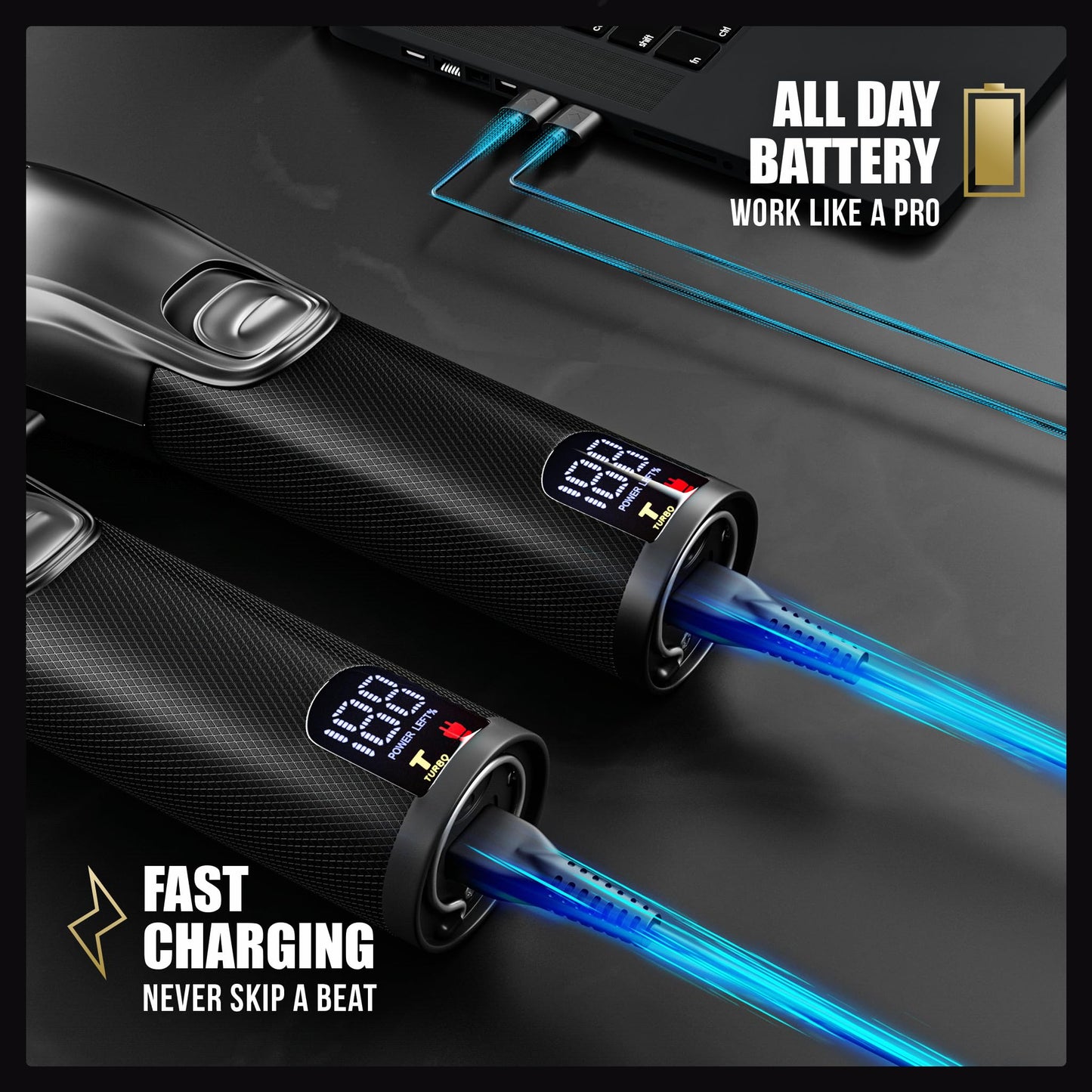 Novah Professional Hair Clippers for Men, Professional Barber Clippers, Electric Mens Cordless Hair Clippers for Barbers Haircut Kit Fade, Maquina de Cortar Cabello