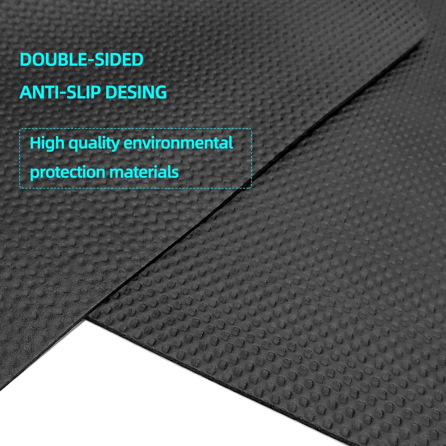 Exercise Equipment Mat - Treadmill Mat, Stationary Bike Mat, Exercise Mat, Gym Equipment Waterproof Mat, Jump Rope Mat Use On Hardwood Floors and Carpet Protection (Medium - 60" X 30")