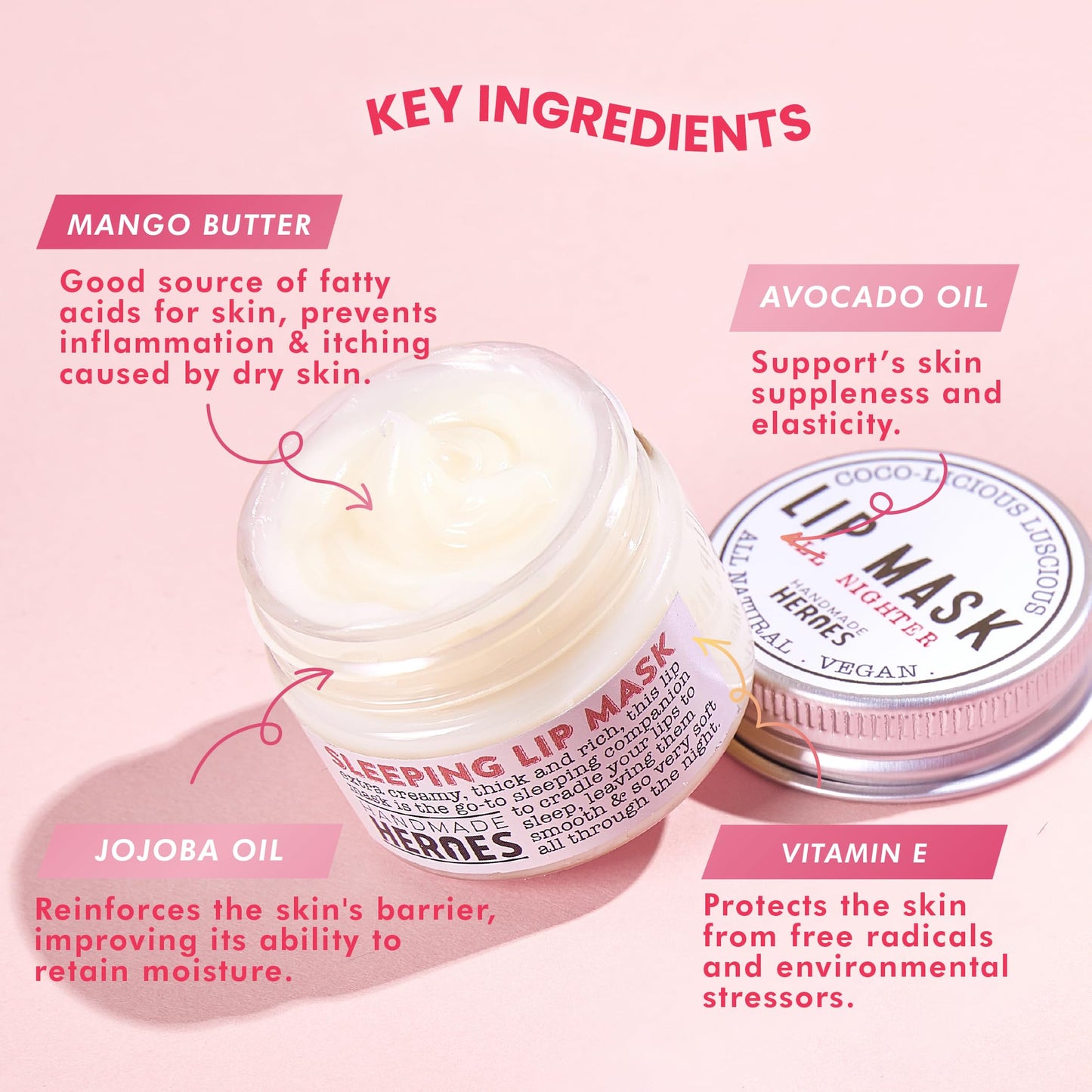 Lip Scrub and Lip Mask Bundle - Clean Beauty Sustainable Skincare Lip Exfoliator and Lip Treatment