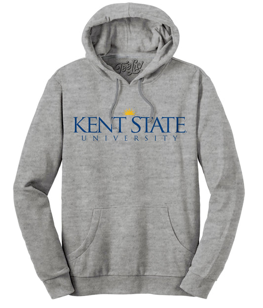 Tee Luv Men's Kent State University Hoodie, Oxford Gray Heather, 3XL