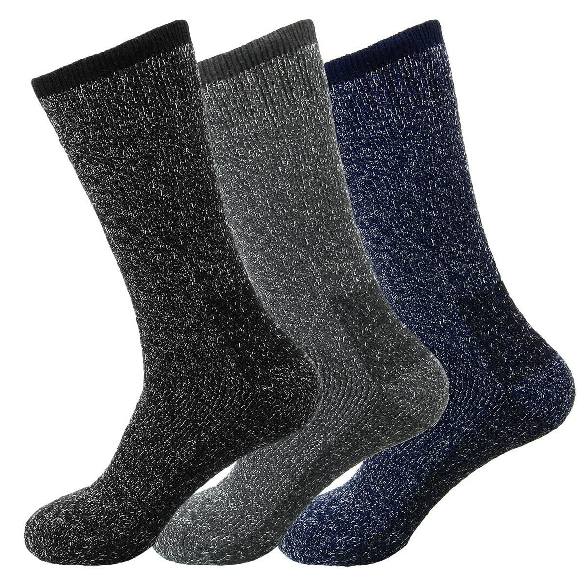Falari 3-Pack Men's Winter Thermal Socks Heated Sox for Out Door Activities