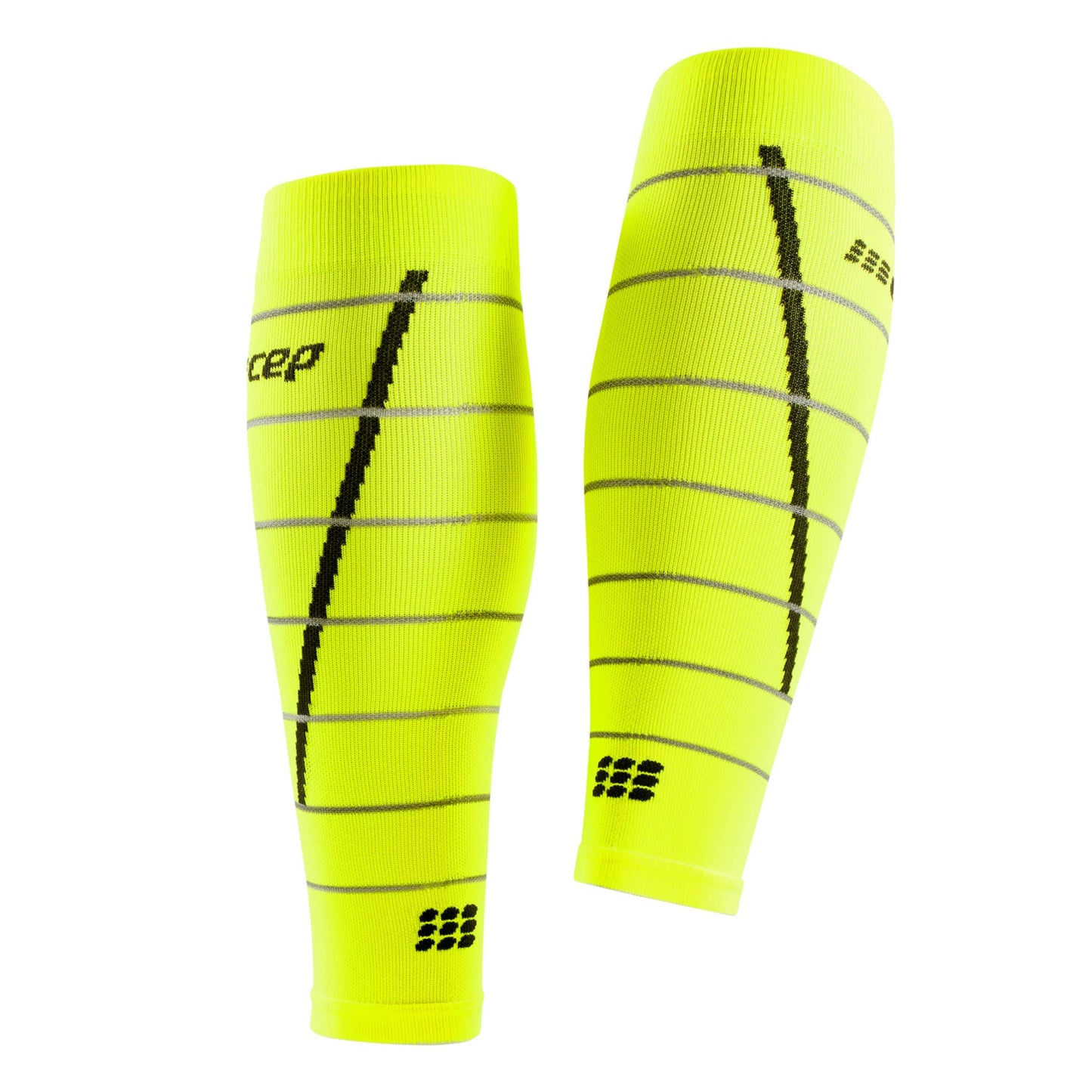 CEP Reflective Calf Sleeves, Neon Yellow, Men, IV