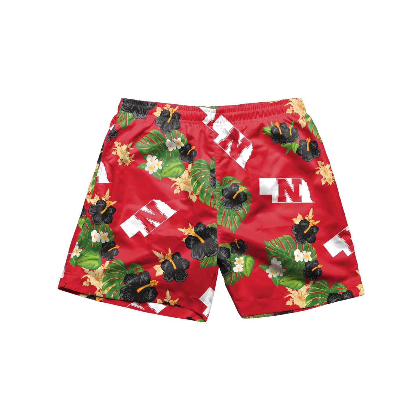 FOCO Nebraska Cornhuskers NCAA Mens Floral Swimming Trunks - XXXL