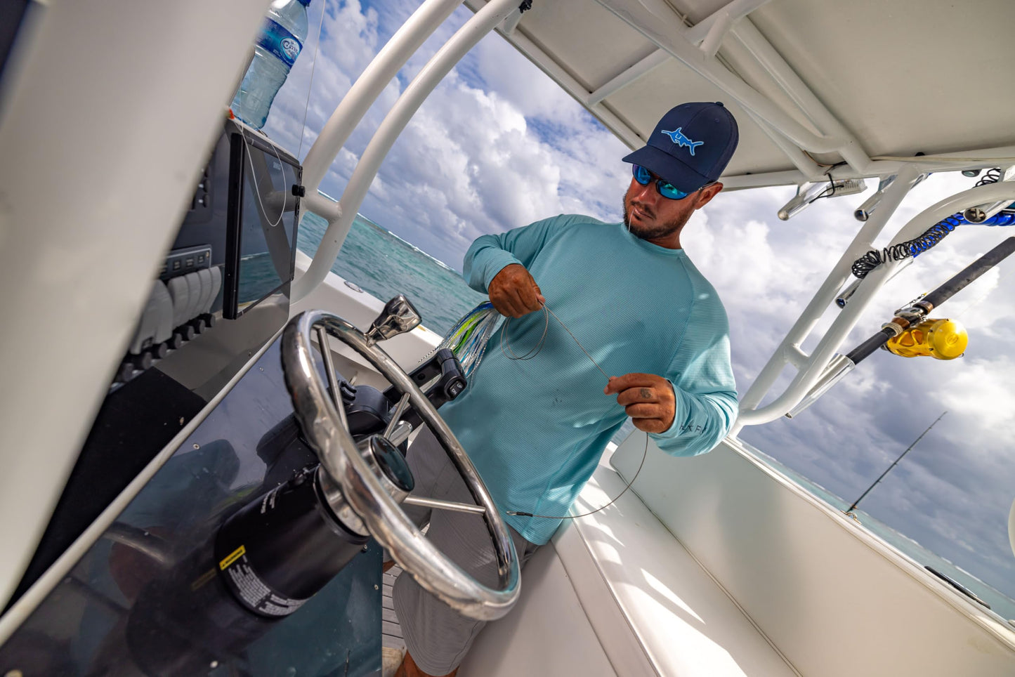 HUK Men's Standard A1A Crew, Quick-Dry, Breathable Fishing Shirt, Naval Academy