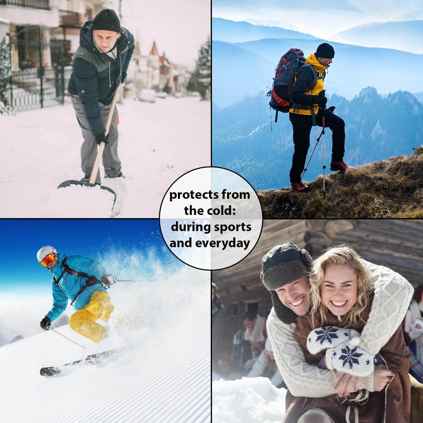 ALPIDEX Functional Wear Thermal Underwear Men Ski Breathable Quick Drying Clothing Warm Base Layer Mens Cold Weather Set Long Johns Top Bottom, Size:l/xl, Colour:Black-Grey