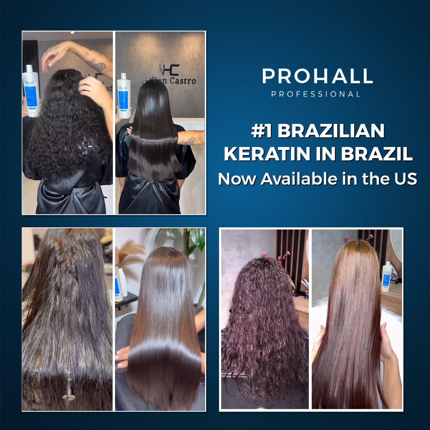 Brazilian Keratin Treatment Blowout Complex - PROHALL SELECT ONE 3.4oz/100ml - Formaldehyde Free Keratin Hair Treatment at Home - Queratina Brasileña Keratina Para Alisar el Pelo Sin Formol