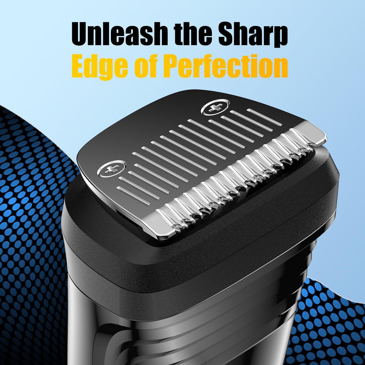 Beard Trimmer Hair Clipper for Men,All in One Men's Grooming Kit with Cordless Rechargeable Hair & Nose Trimmer Electric Shaver,Low Noise Moter & Stainless Steel Blade, IPX4 Waterproof Extra Long Life