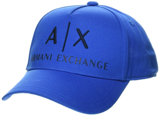 A | X ARMANI EXCHANGE Men's Corporate Logo Baseball Hat, DIRECTORIE Blue/Navy