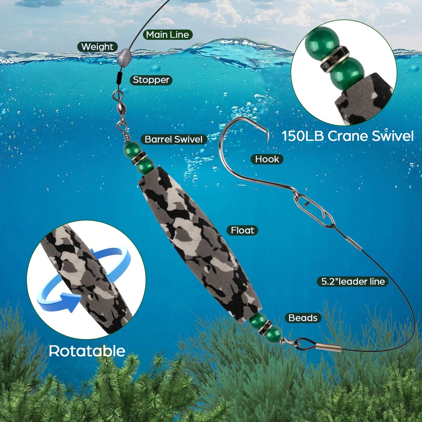 Catfish-Rig-for-Catfishing-Tackle-Santee-Cooper-Rig-for-Catfish Bait-Catfish-Rigs-for-Bank-Fishing-Chunky-Rigs-Catfish-Equipment