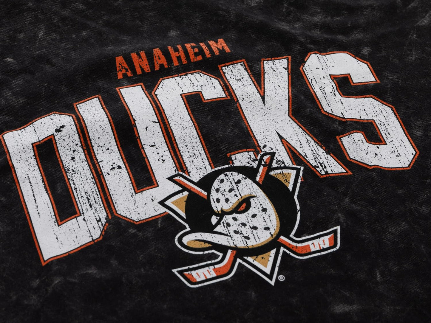 Calhoun NHL Surf & Skate Mens Acid Wash Long Sleeve Cotton Shirt (Anaheim Ducks, X-Large)