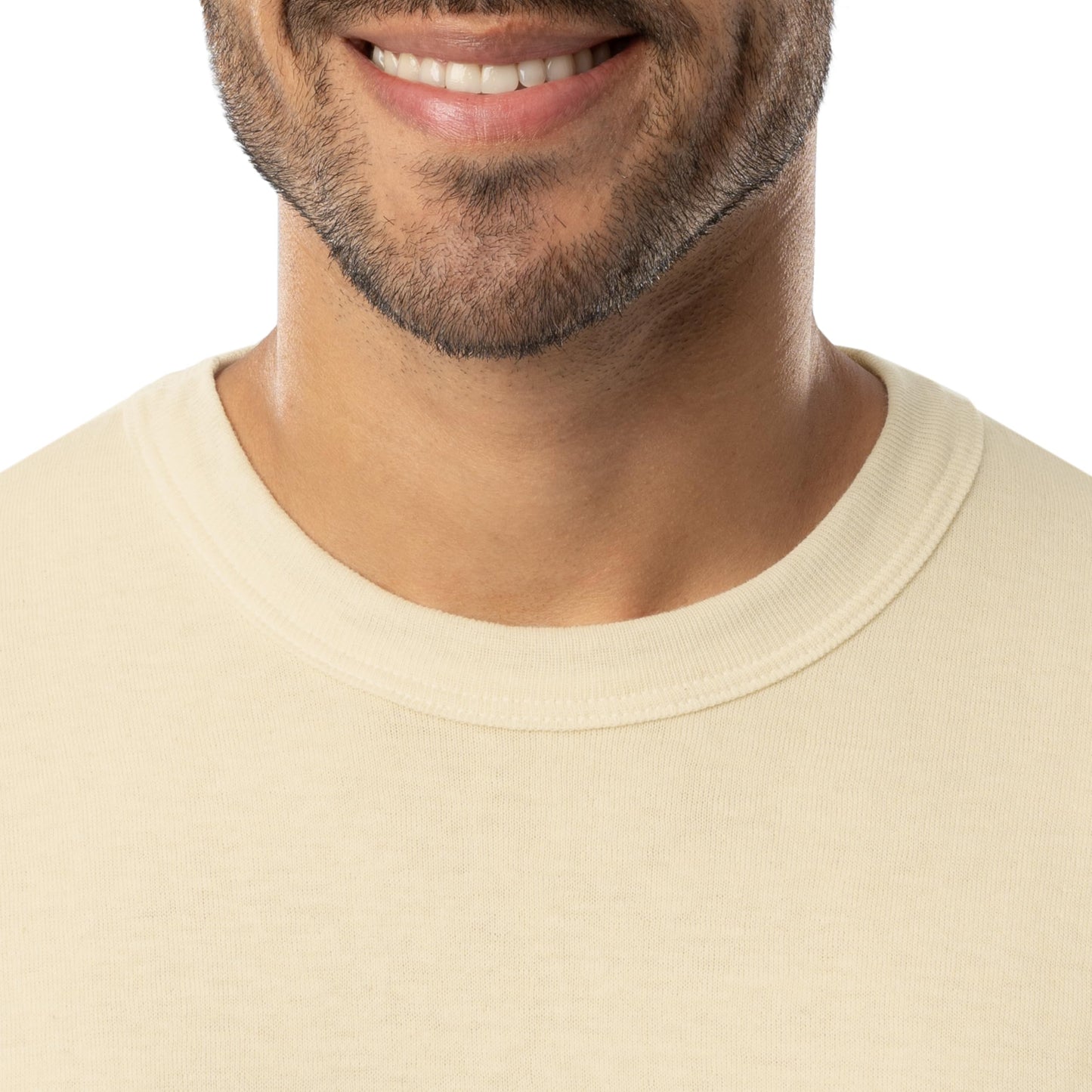 ColdPruf Men's Authentic Dual Layer Long Sleeve Wool Plus Crew Neck Base Layer Top, Oatmeal, Large Tall