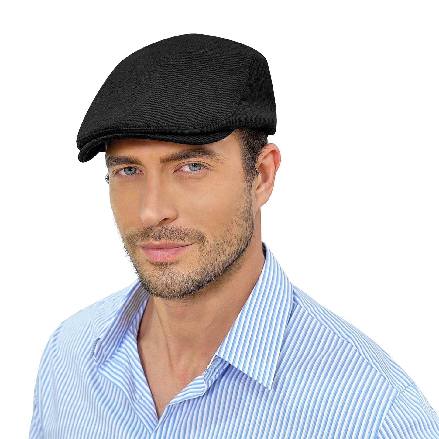 KUJUHA Men's Newsboy Cap Cotton Flat Ivy Gatsby Newsboy Hat Driving Hat Irish Cabbie Hunting Caps Winter Hat