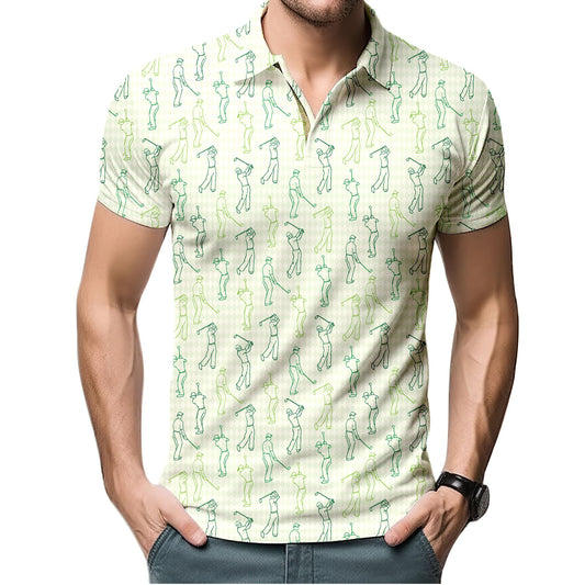 Mens 70s Golf Shirts for Men,Funny Golf Shirts for Men Short Sleeve,Mens 70s Shirt 70s Outfits for Men