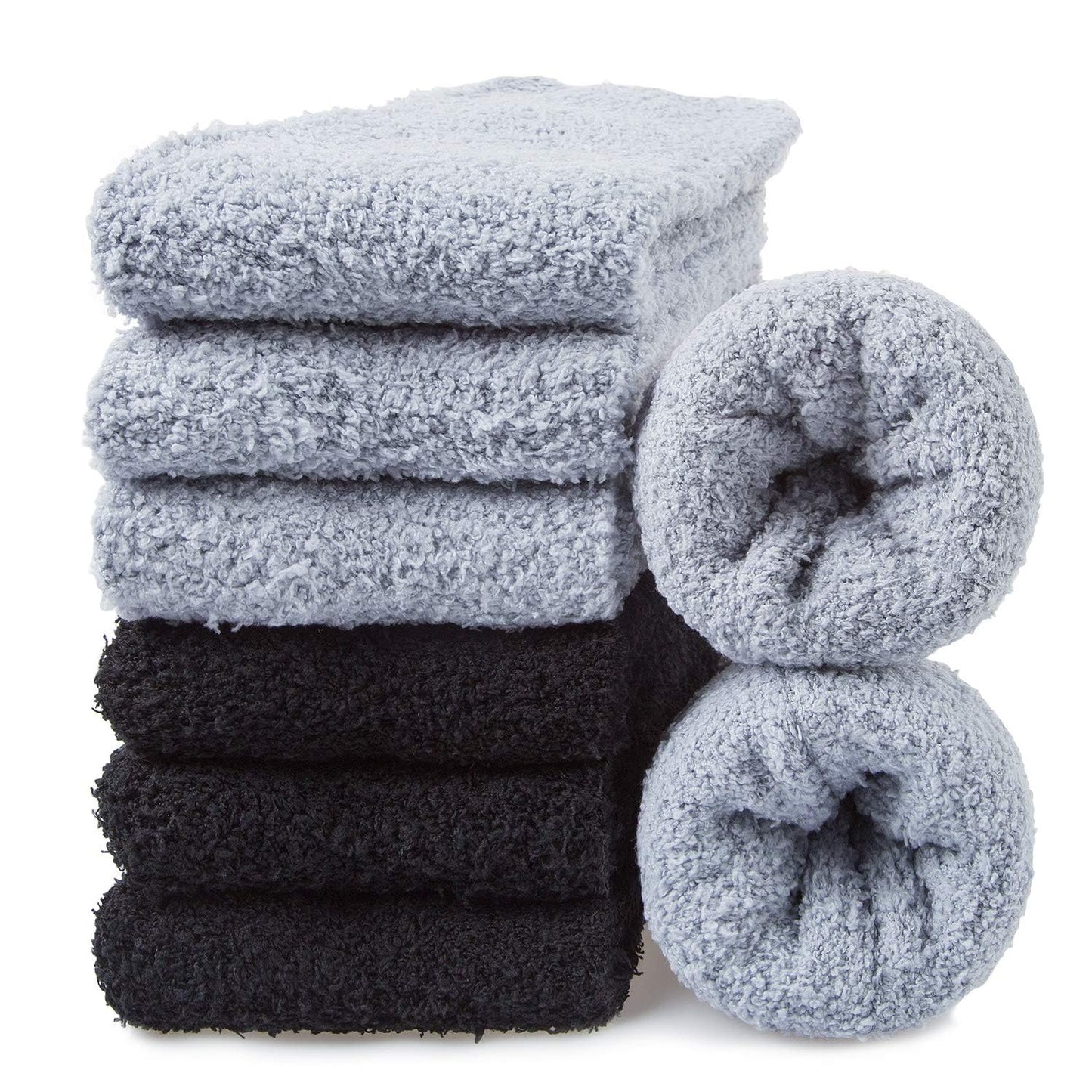 YSense Mens Fuzzy Socks Cozy Slipper Fluffy Socks Winter Warm Thick Soft Cabin Stocking Comfy Sleep Fleece Socks Men