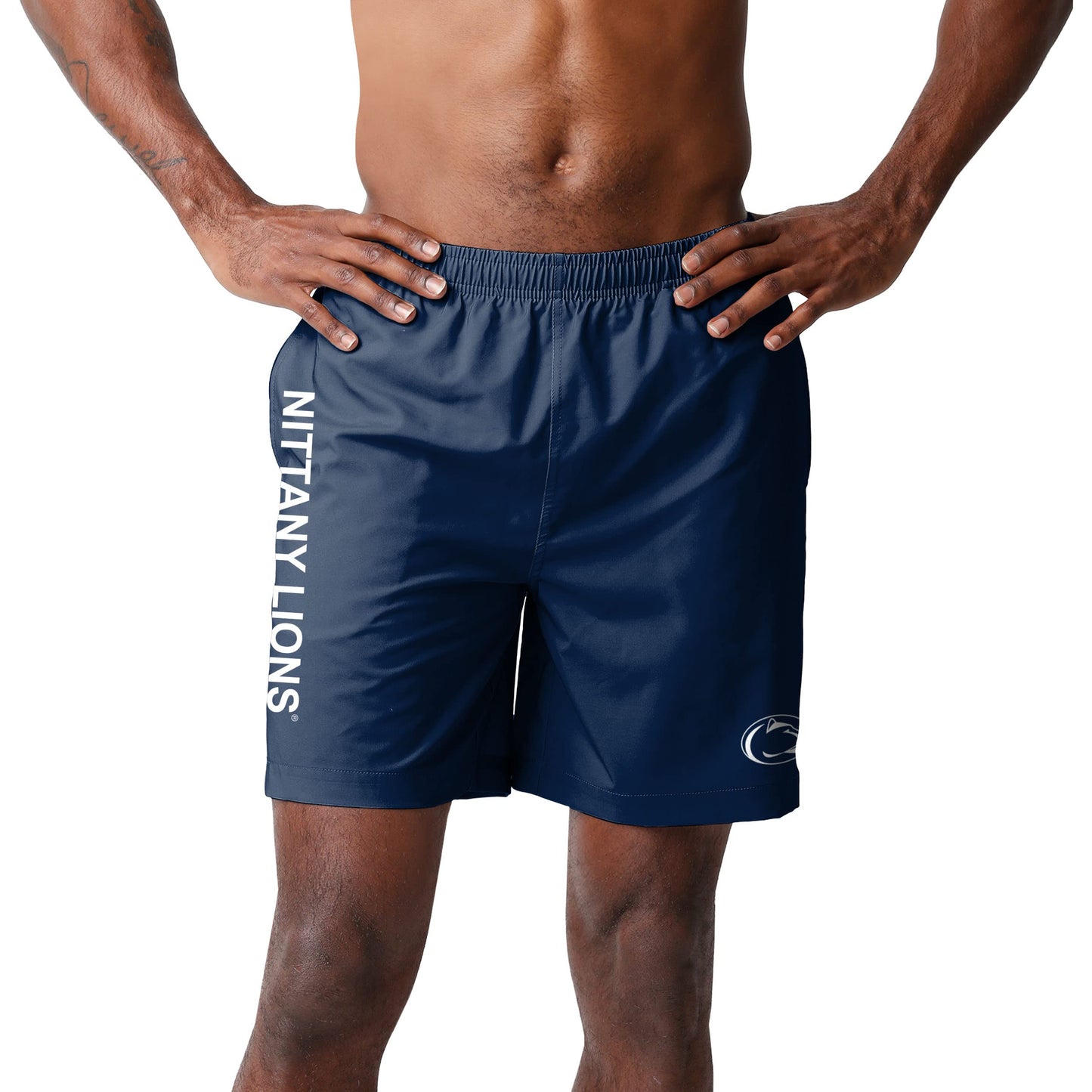FOCO Penn State Nittany Lions NCAA Mens Solid Wordmark Traditional Swimming Trunks