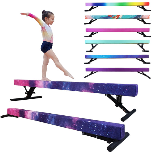 Seliyoo Adjustable Balance Beam,8FT gymnasitcs Beam, Balance Beam for Kids Ages 3-20,high and Lower Floor Beam,Gym Equipment for All Skills Practice at Home