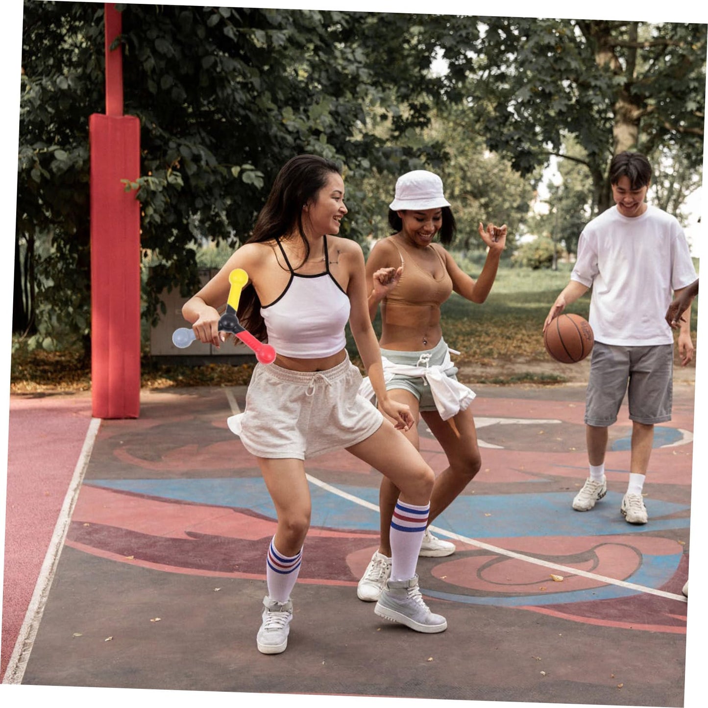 Vaguelly 4pcs Reaction Training Stick Ability Improving Tool Catching Stick Toy Tossing Catch Stick Agility Training Stick Soccer Drill Equipment Sports Football Handle Stick Pu