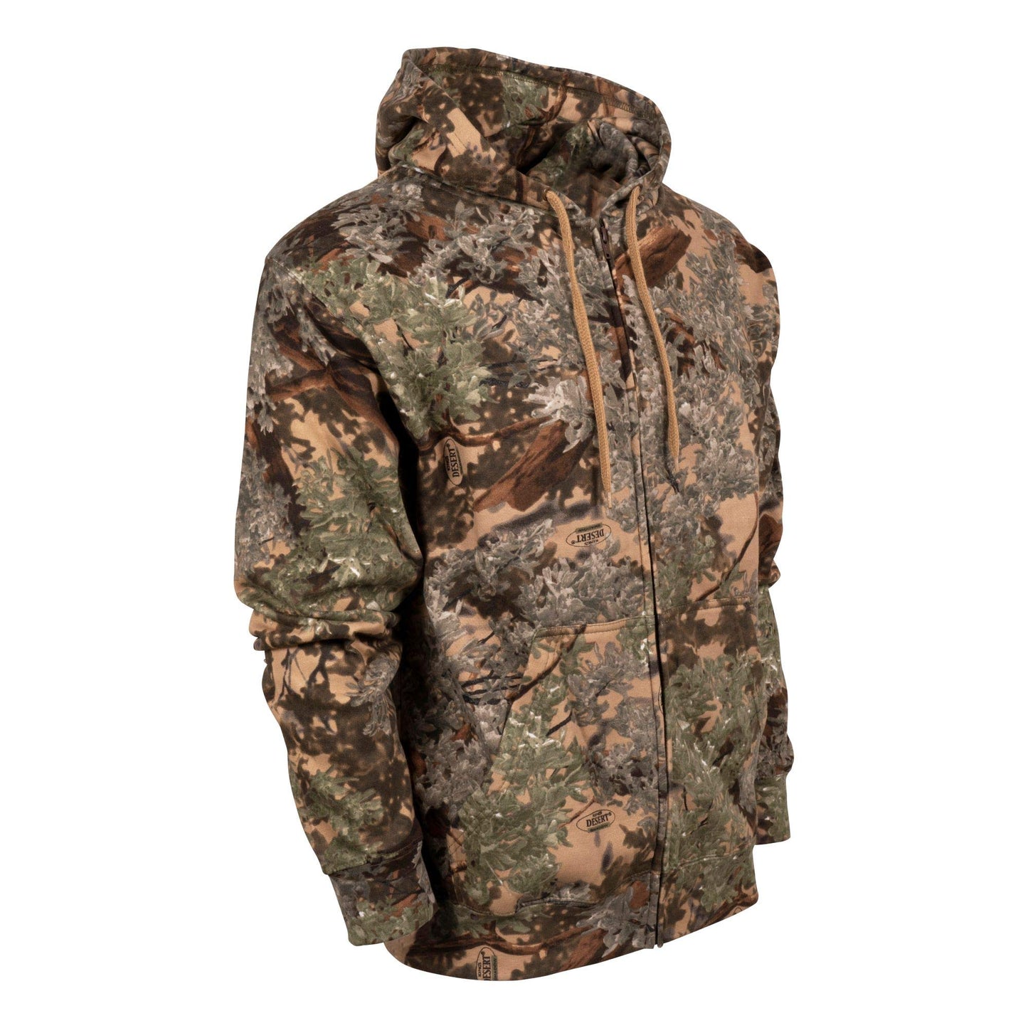 King's Camo KCB116 Men's Classic Cotton Full-Zip Hoodie, Desert Shadow, 3X-Large