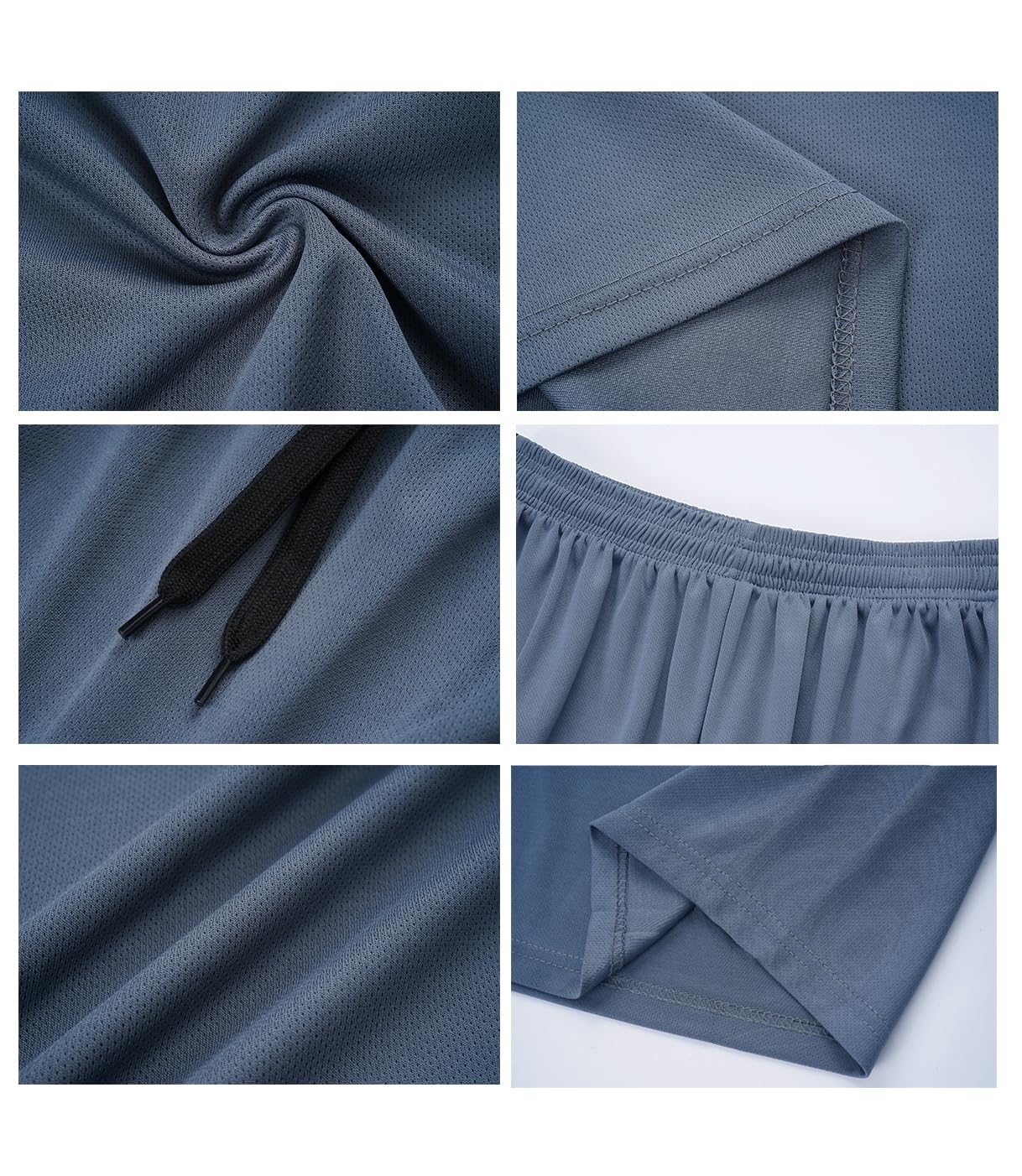 RPOVIG Men's Workout Shorts Sets 5 Pack with Zippered Pockets Basketball Gym Activewear Athletic Mesh Shorts