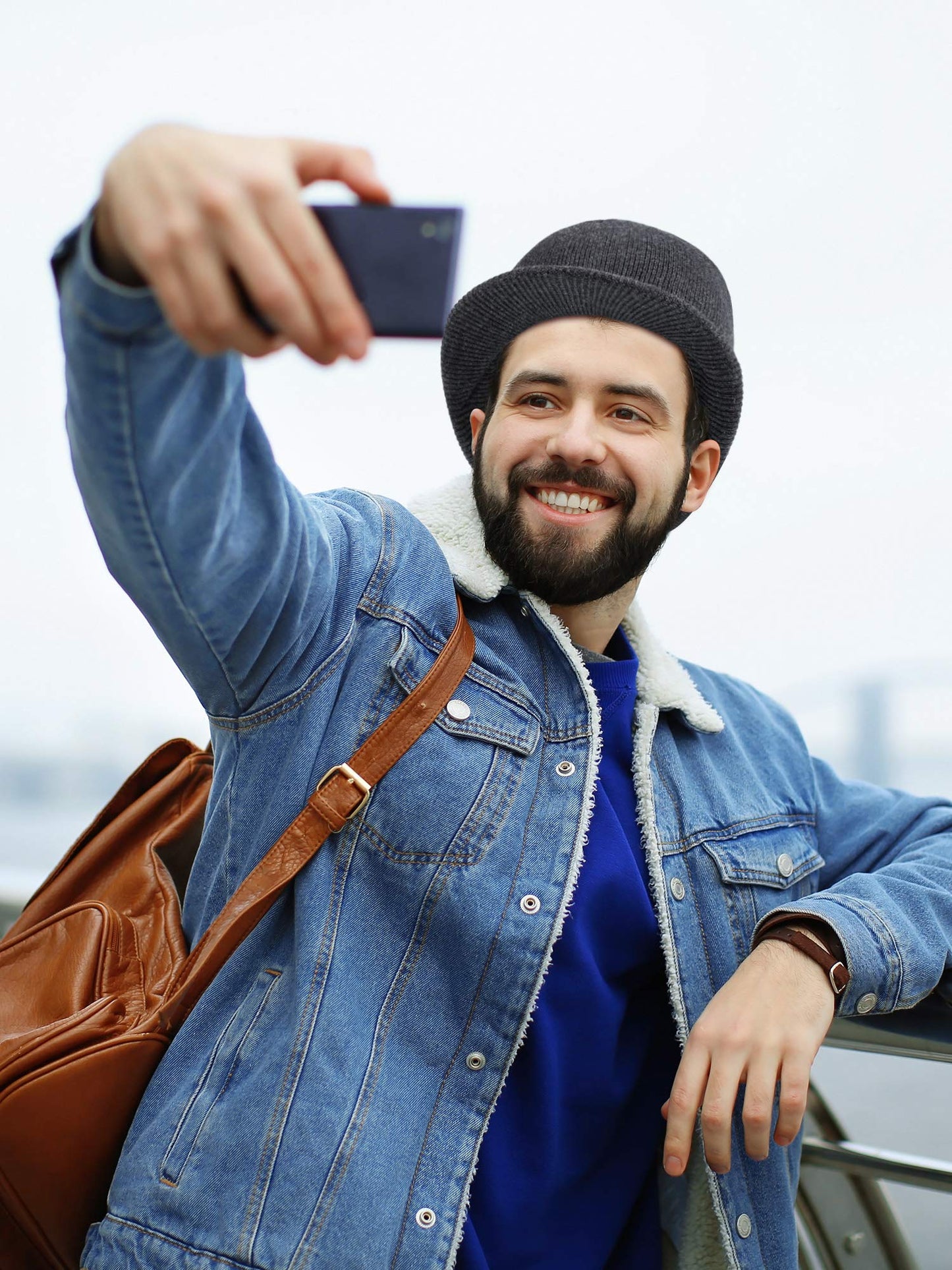 Geyoga 3 Pieces Winter Beanie Hat with Brim Knit Visor Beanie Caps Warm Double Layered Knitted Brim Hat with Visor for Men