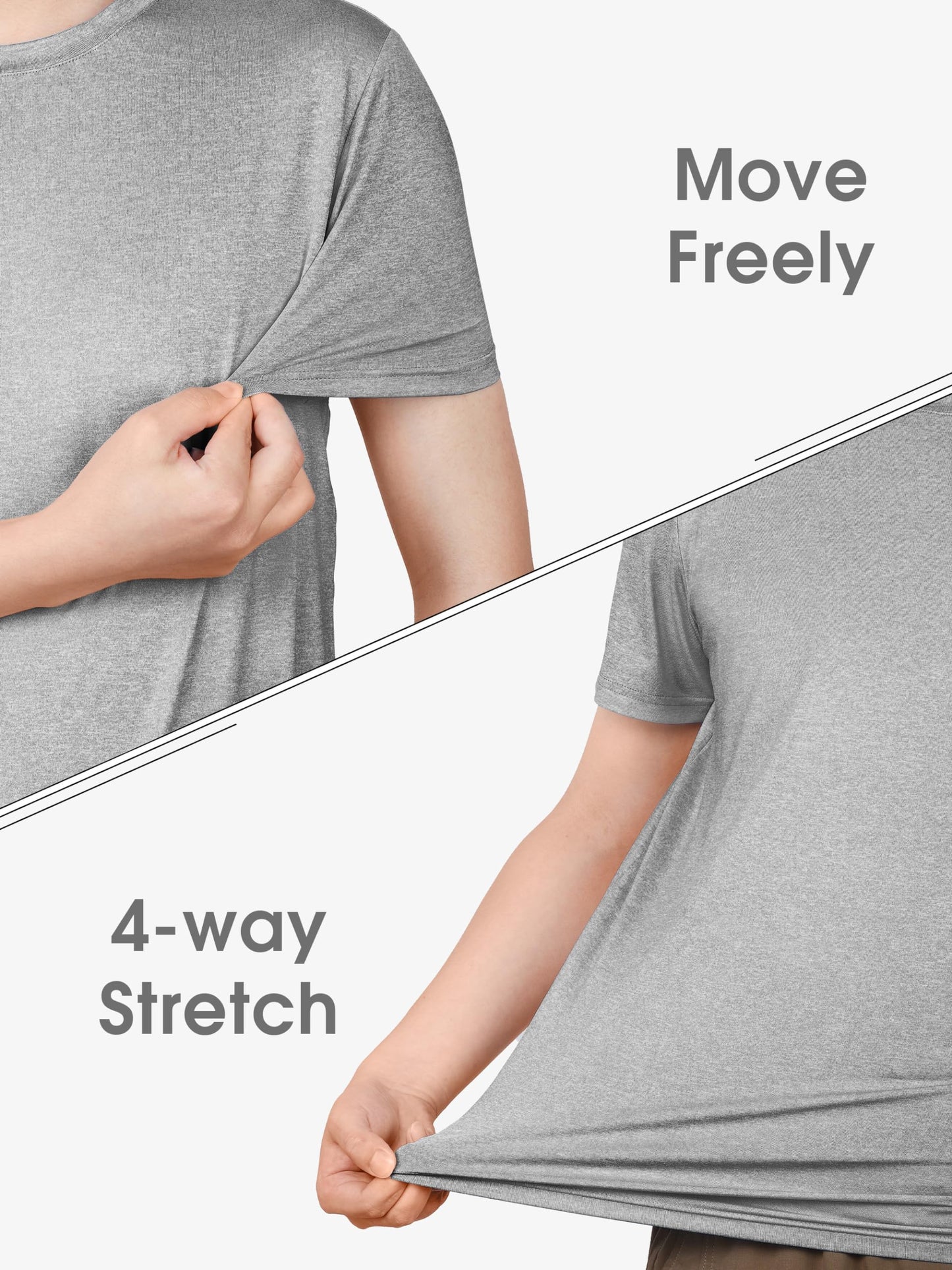 URATOT Men's Workout Shirts Short Sleeve Dry Fit Crew Neck Athletic T-Shirts Running Gym Active Lightweight Tee Top