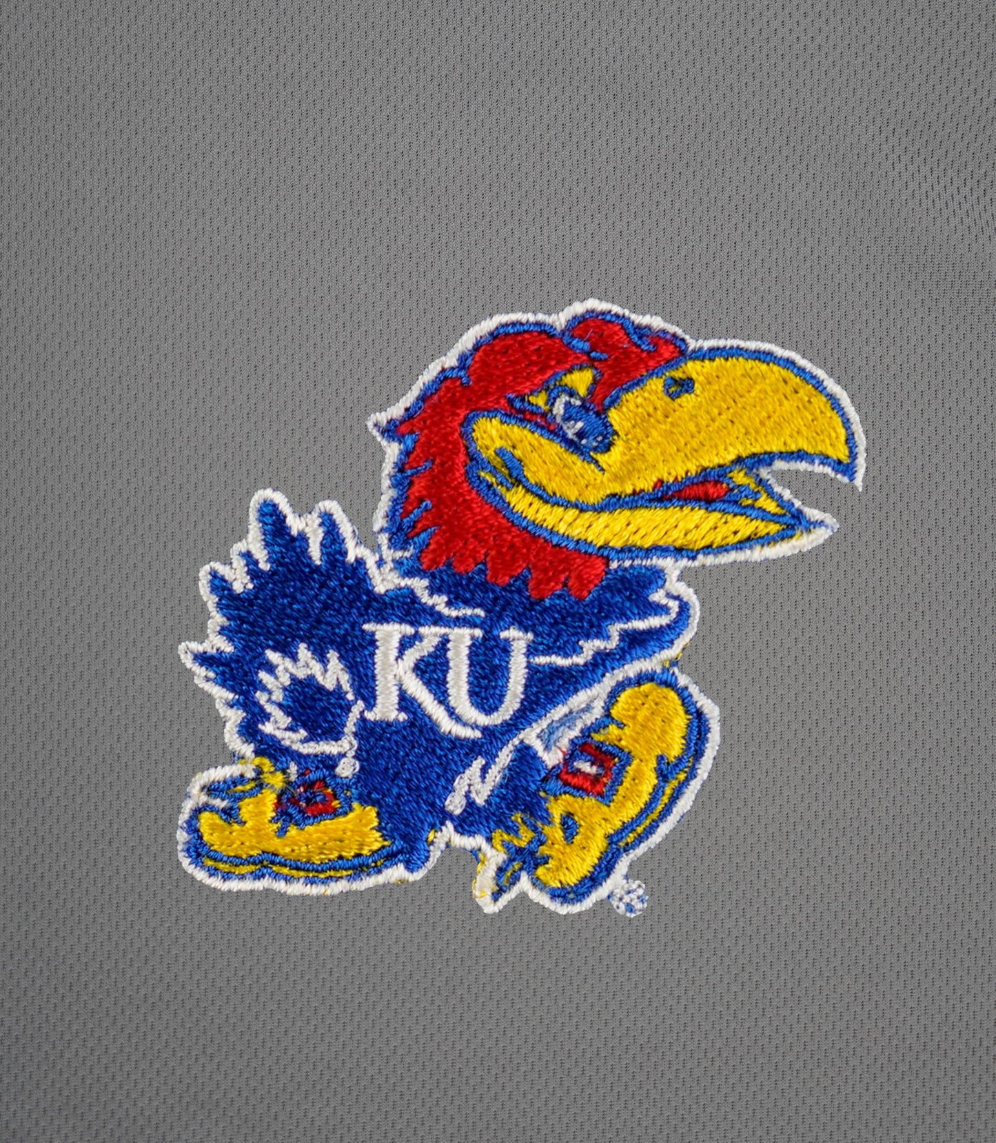 Vantage Apparel Men's Collegiate Polyester Mesh Team Icon Polo, Kansas Jayhawks, Royal, X-Large