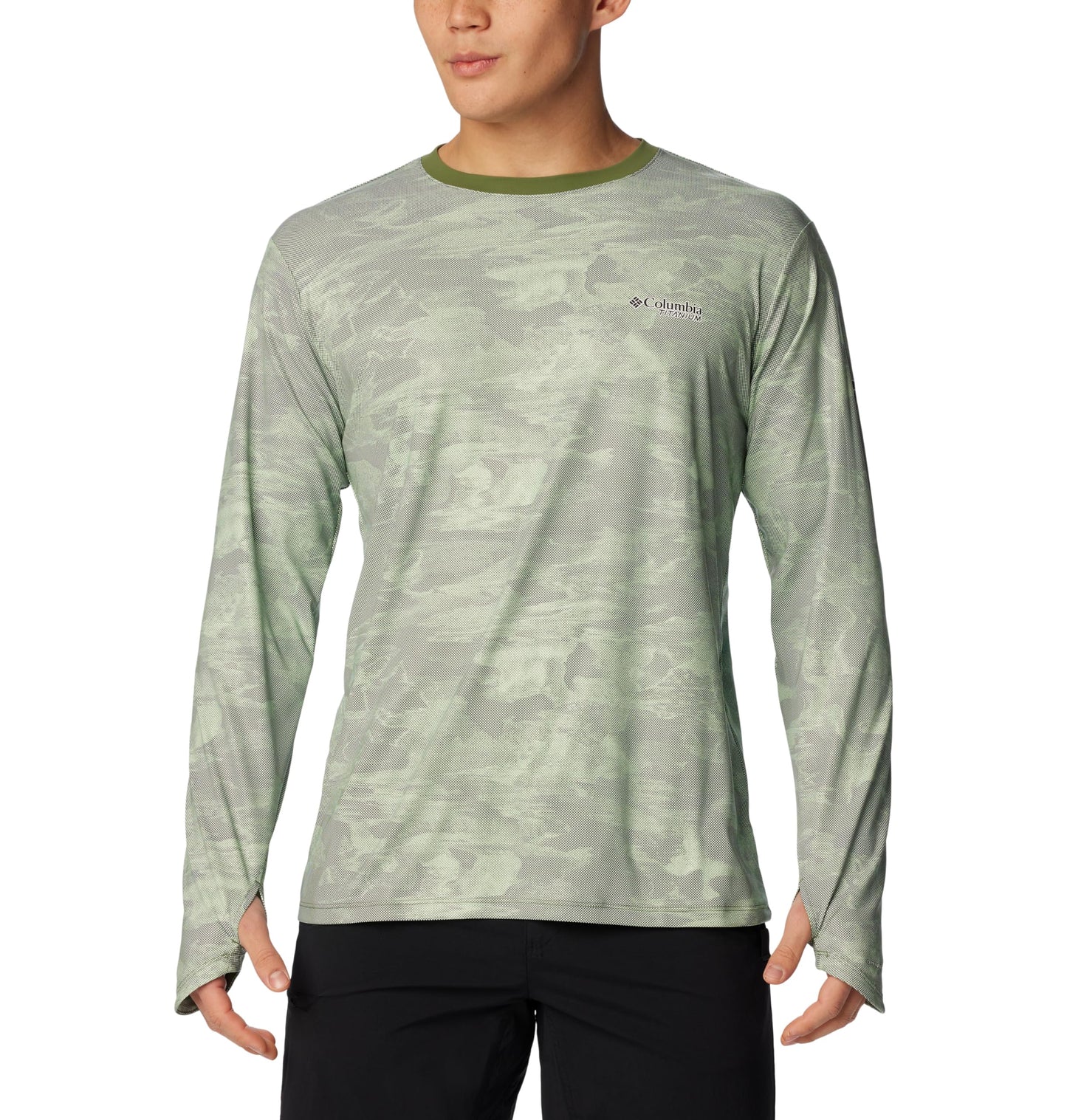 Columbia Men's Summit Valley Sun Deflector Long Sleeve Crew, Canteen Beachwood, XX-Large