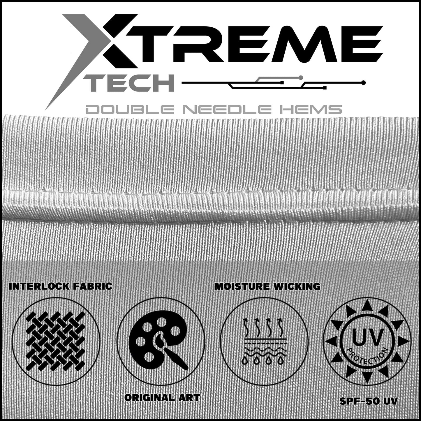 Men’s “Fishermen’s Tuna Slam” Comfortable Fishing Shirt-UPF 50+ Xtreme-Tek Interlocking Fabric, Quick-Dry, Ideal for Anglers White