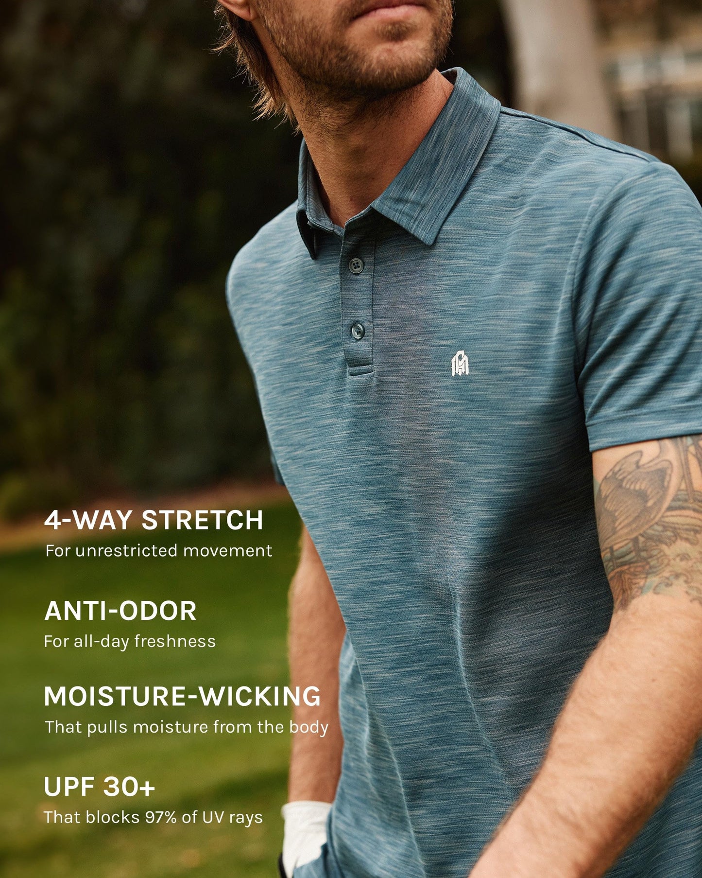 INTO THE AM Performance Dri Fit Polo Shirts for Men - Quick Dry Moisture Wicking Logo Collar Shirts Multipack (Black/Charcoal, XX-Large)