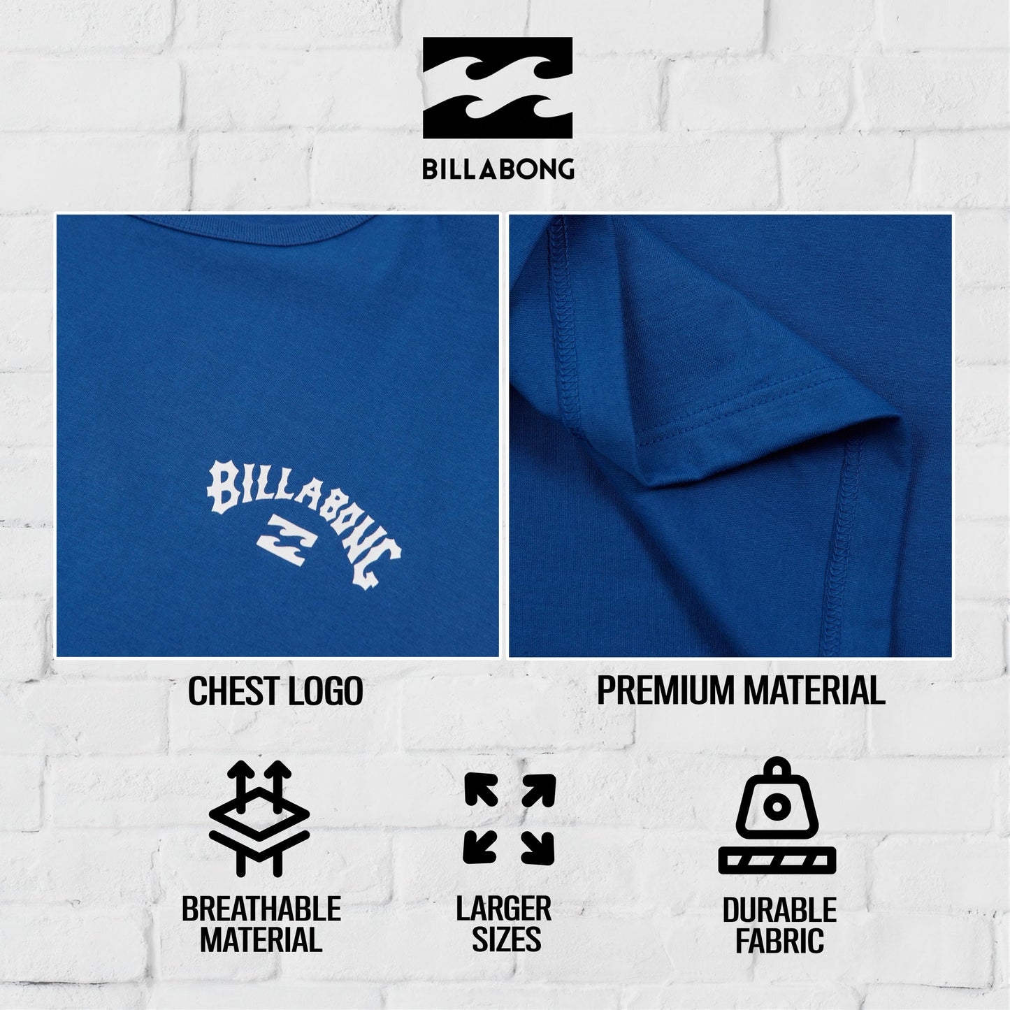 Billabong Big and Tall Sleeveless Shirts for Men - Cotton Mens Muscle T Shirts Royal