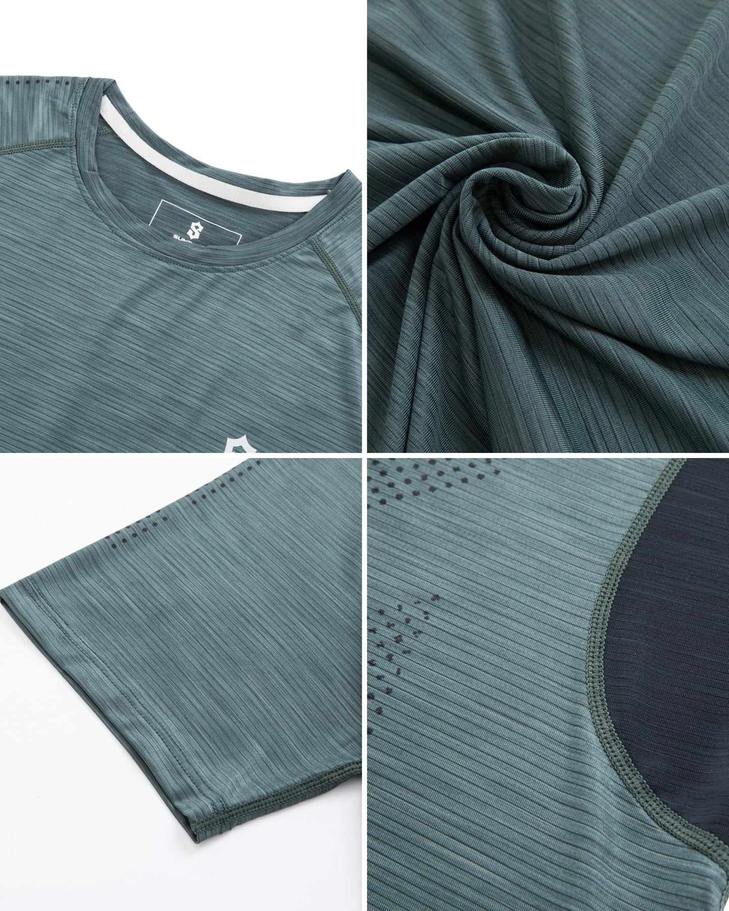 SUNTASY Men's Athletic Shirts with Design Performance Dry Fit Running Sports Gym Mens Workout Shirts