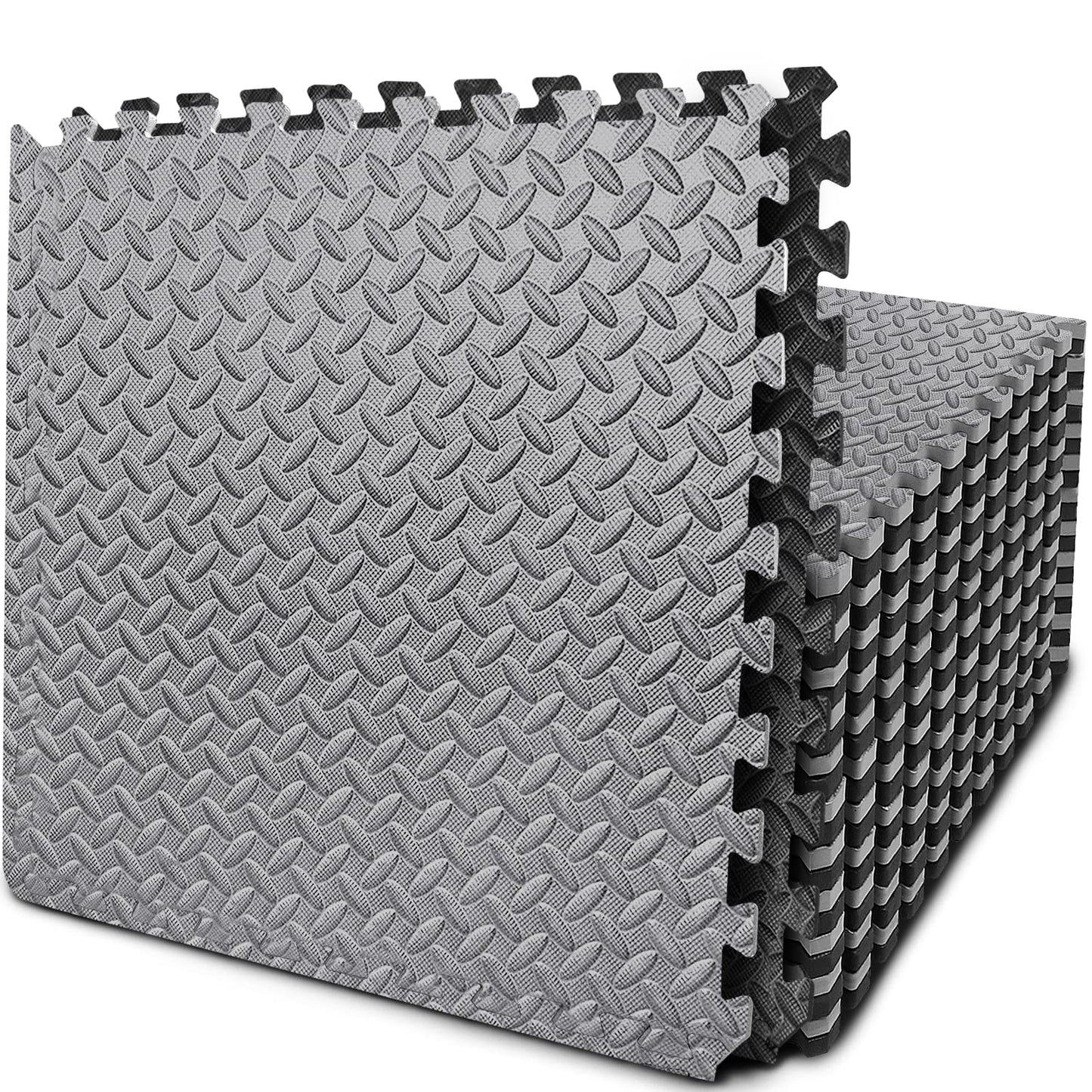 Puzzle Exercise Mat with 24 Tiles Interlocking Foam Mats, EVA Foam Floor Tiles, Protective Flooring Mats Interlocking for Gym Equipment and Cushion for Workouts