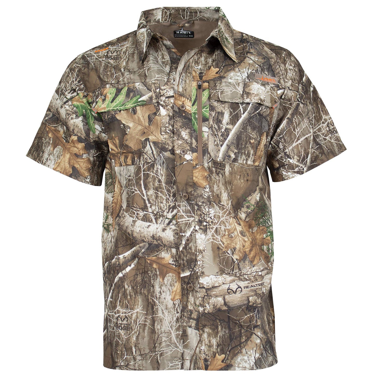 HABIT - Men's Hatcher Pass Camo Guide Shirt, Realtree Edge (Short Sleeve), XX-Large