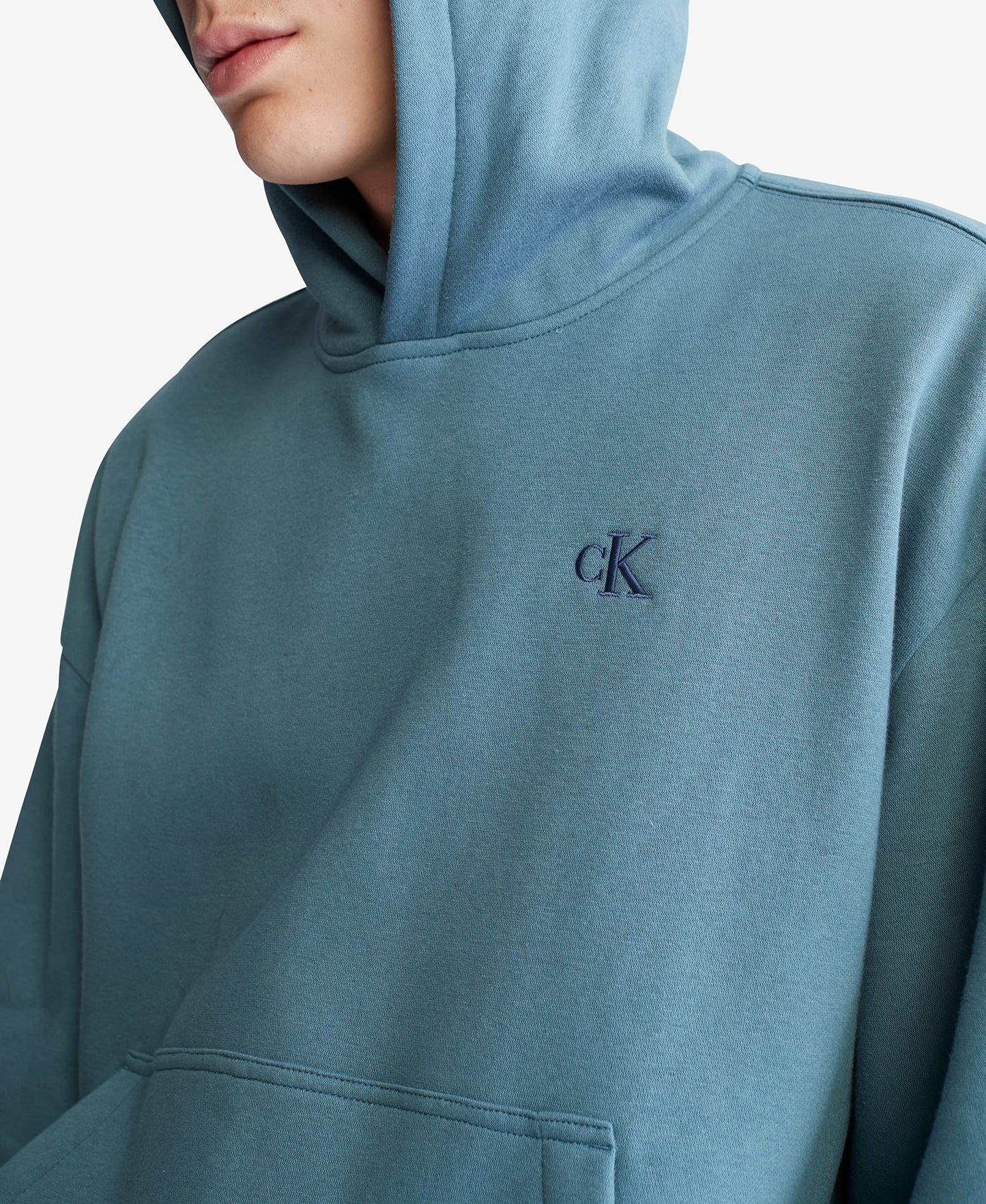 Calvin Klein Men's Relaxed Fit Monogram Logo Fleece Hoodie