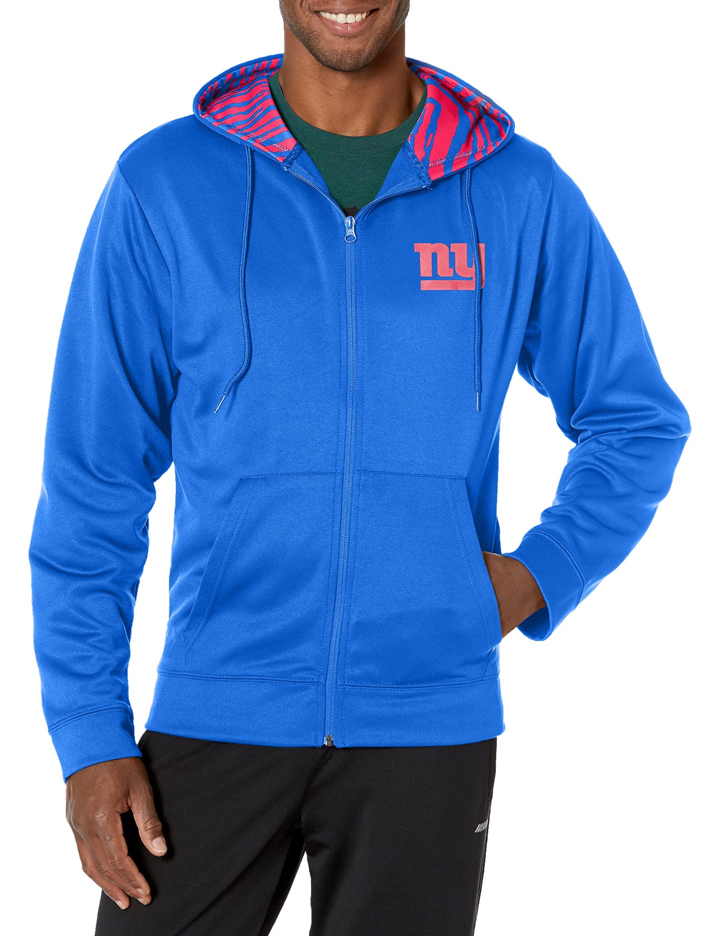 Zubaz Standard Mens Full Zip Hoodie, Team Color, Large
