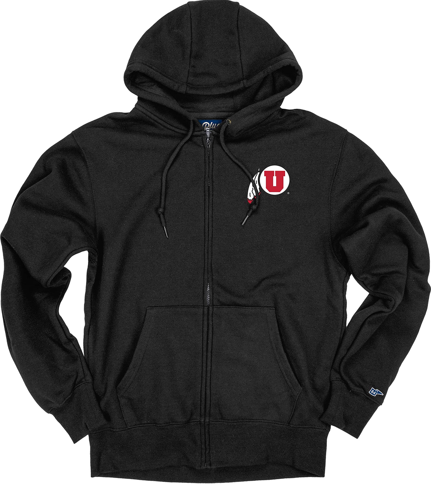 Blue 84 Men's Utah Utes Full Zip Hoodie Icon, Team Color, Small