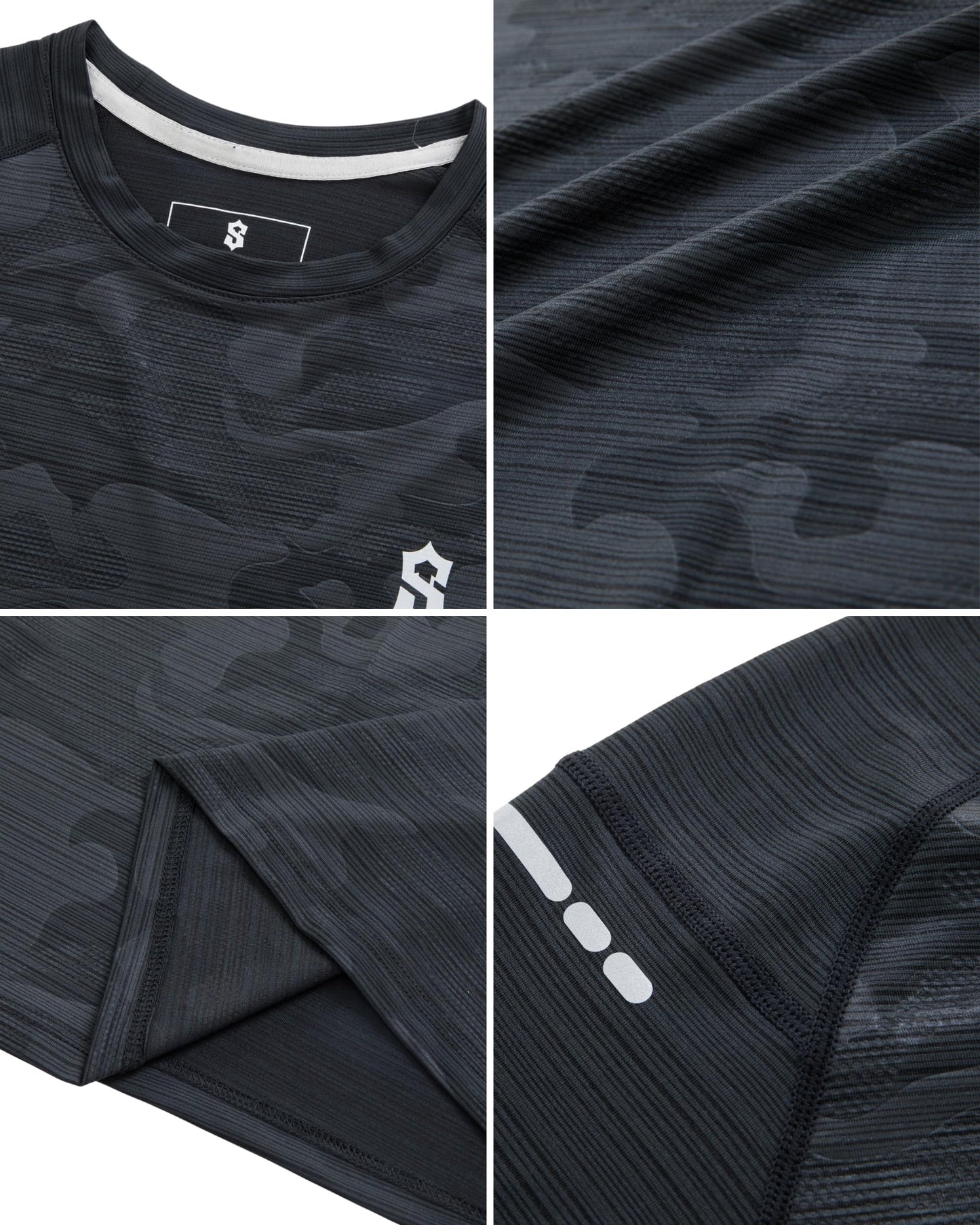 SUNTASY Men's Athletic Shirts with Design Performance Dry Fit Running Sports Gym Mens Workout Shirts