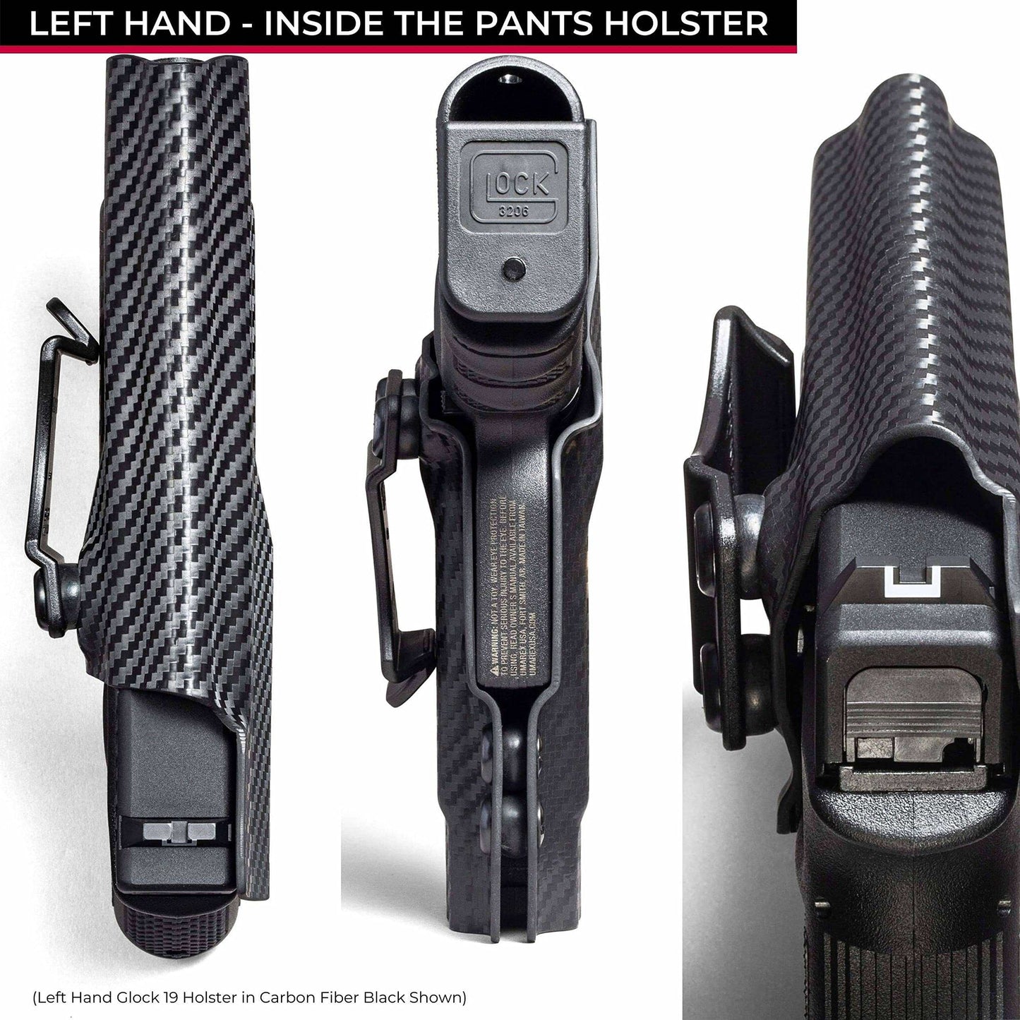 Concealment Express IWB Holster fits Springfield Hellcat Pro | RH | CF BLK KYDEX | USA Made | Rounded Gear