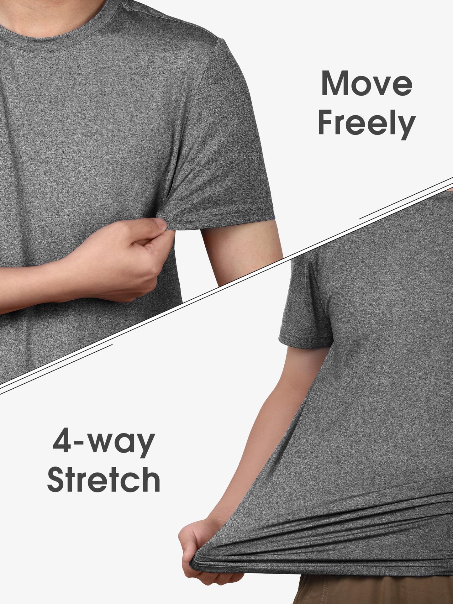 URATOT Men's Workout Shirts Short Sleeve Dry Fit Crew Neck Athletic T-Shirts Running Gym Active Lightweight Tee Top