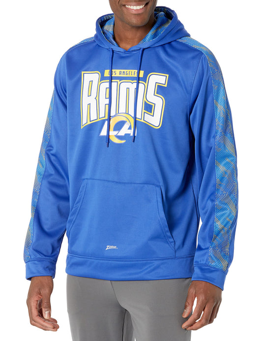 Zubaz mens Team Color Hoodie With Team Viper Liner SWEATSHIRT , Team Color, Large