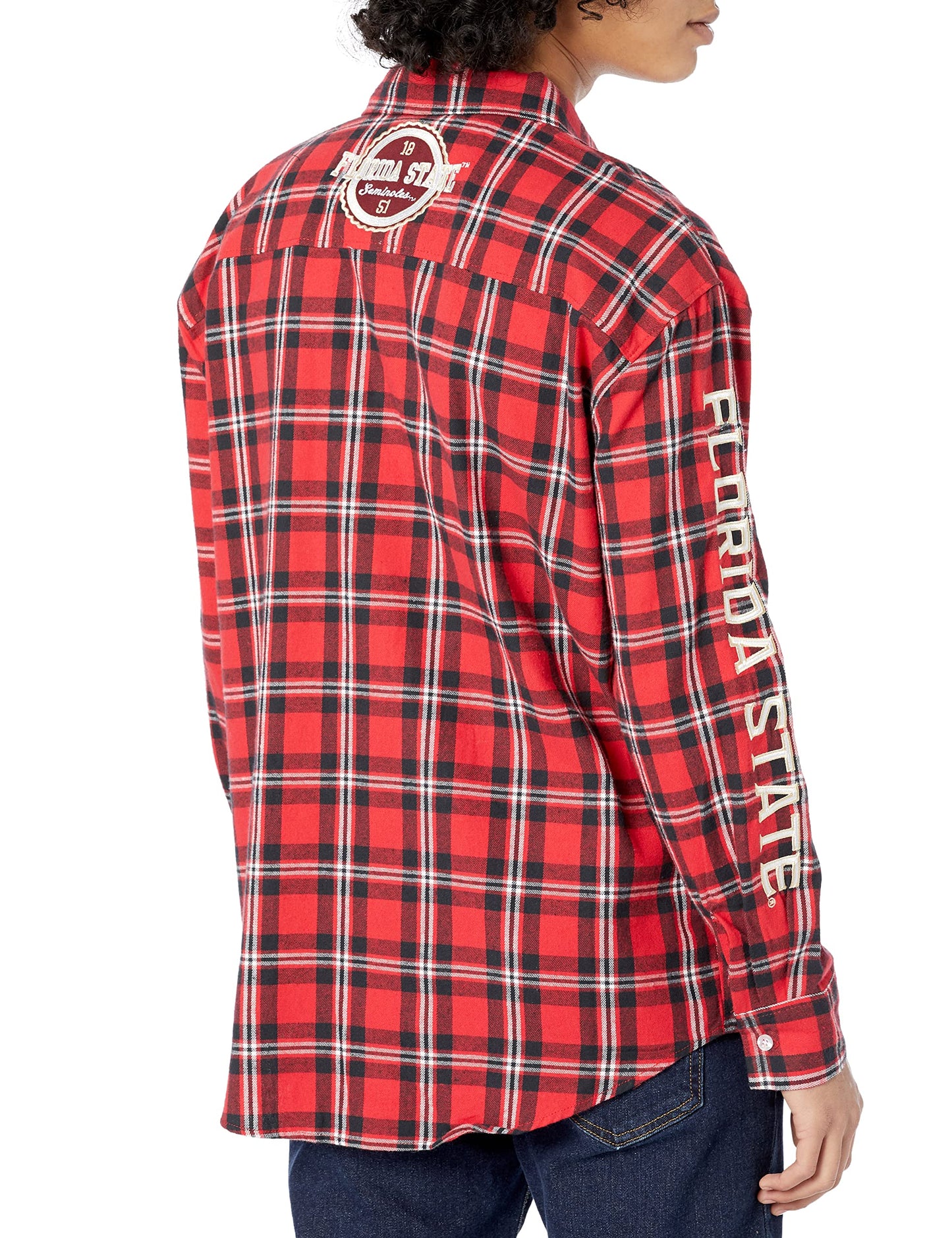 FOCO Florida State Wordmark Basic Flannel Shirt - Mens Small