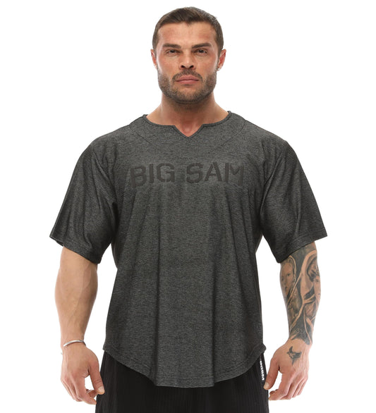 Men's Oversize Active T-Shirts, Bodybuilding Fitness Cardio Rag Top T-Shirt (Antra,XL) Anthracite