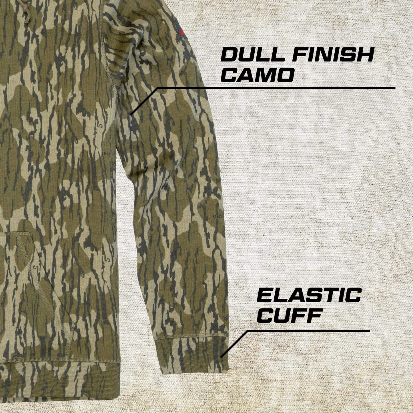 Mossy Oak Camo Men Hunting Hoodies Vintage, Original Bottomland, XX-Large