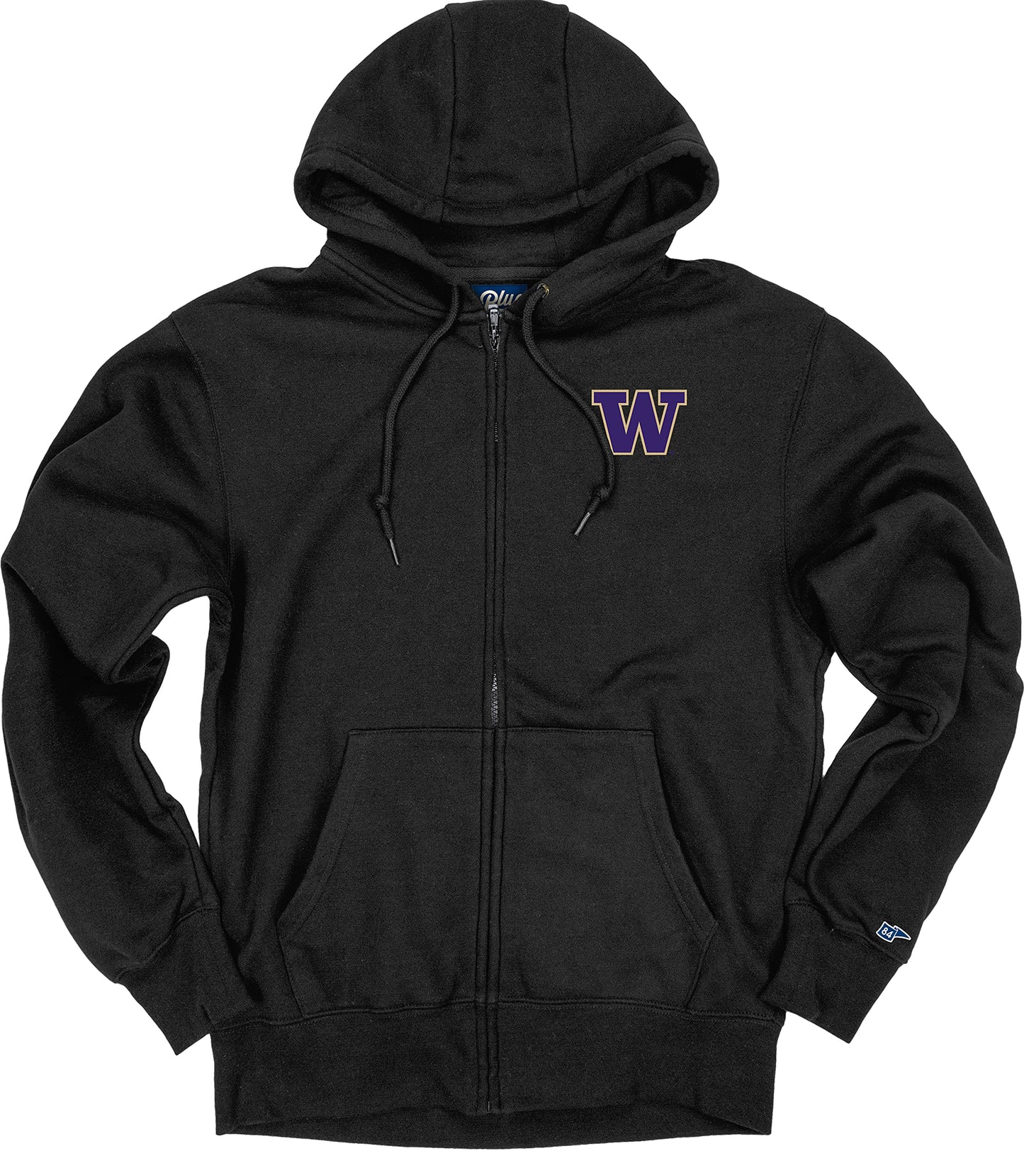 Blue 84 Men's Washington Huskies Full Zip Hoodie Icon, Team Color, Large