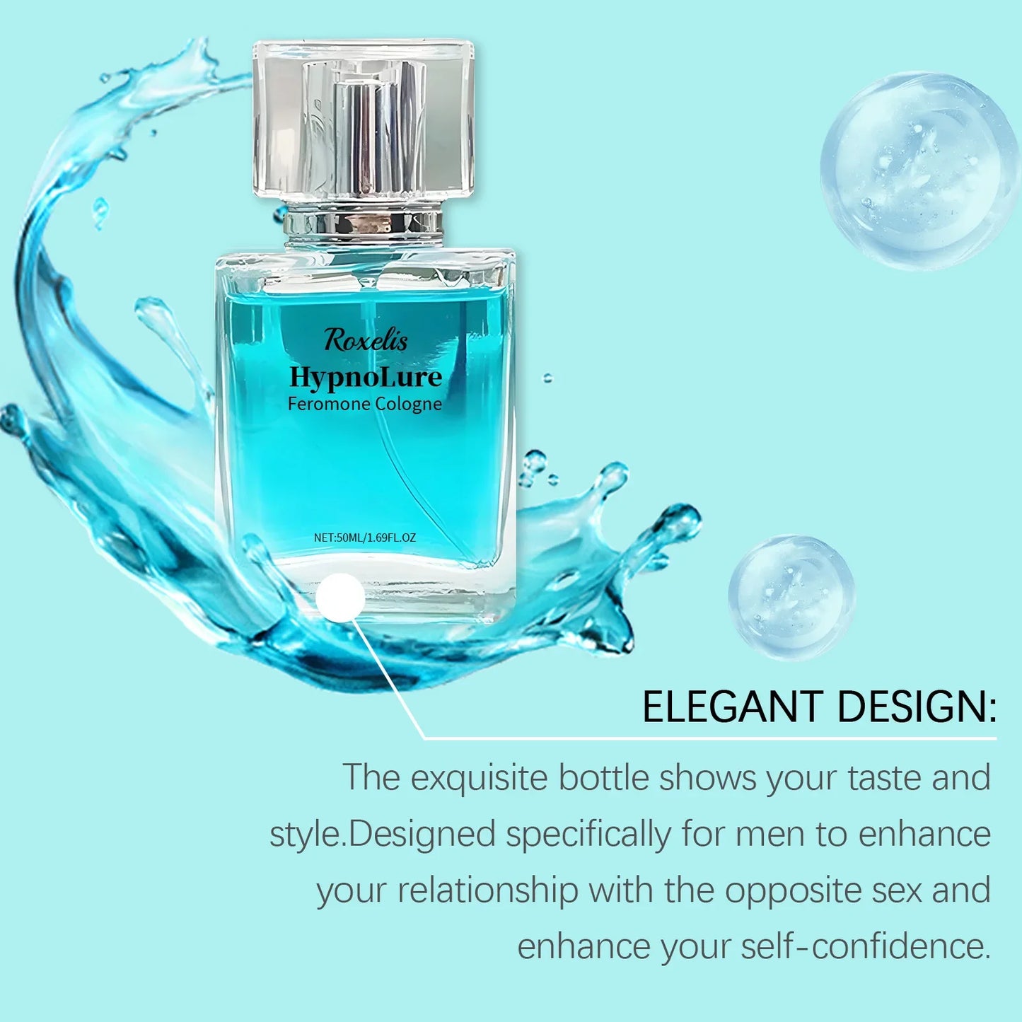 Roxelis 50ml Cologne Men'S Perfume Natural Fresh Fragrance Lasting Pheromone Deodorant Charm  Release Flirting Perfume Spray