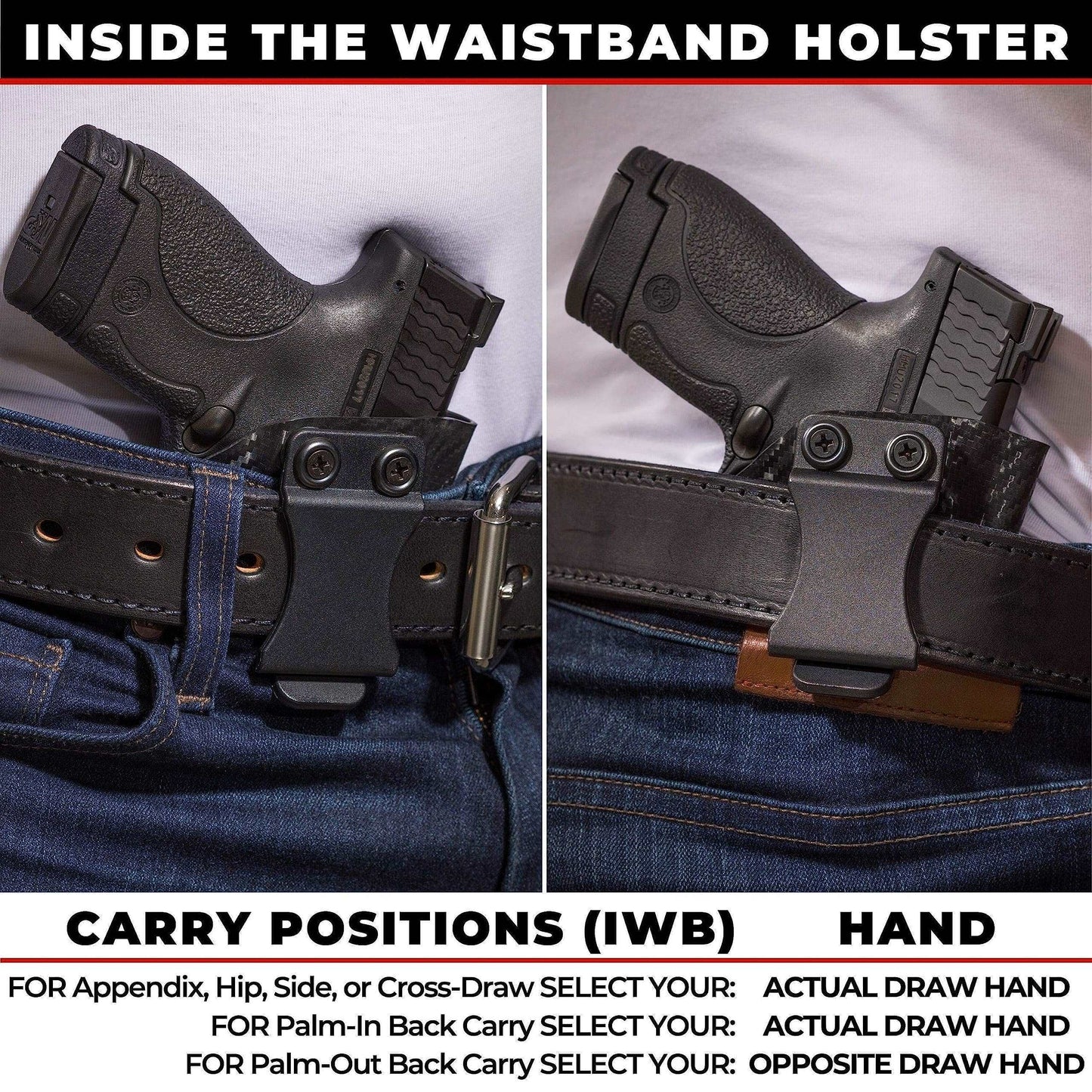 Concealment Express IWB Holster fits Springfield Hellcat Pro | RH | CF BLK KYDEX | USA Made | Rounded Gear